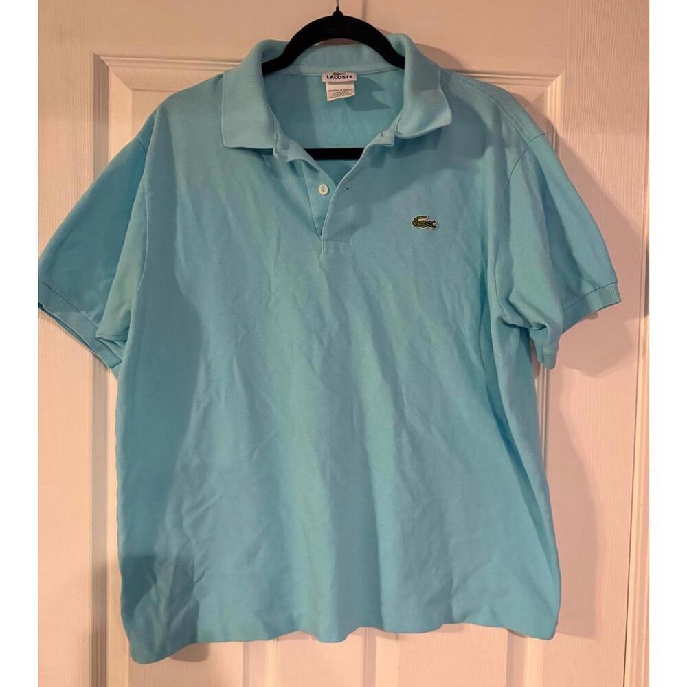 Classic Lacoste Men's Short Sleeve Polo - Light Blue - Made in Peru